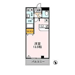 villeest ワンルームの間取図画像