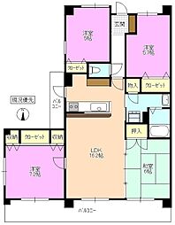 グランシティ南松本 4LDKの間取図画像