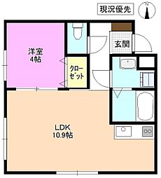 コモド深志 1LDKの間取図画像