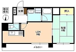 五幸本町ビル 1LDKの間取図画像