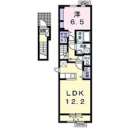 ソレアード2 1LDKの間取図画像