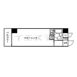 ロマネスク箱崎 ワンルームの間取図画像
