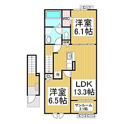 間取図画像 2LDK