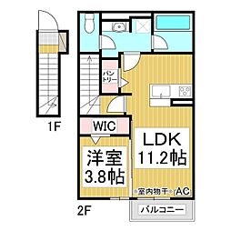ベルファイン 1LDKの間取図画像