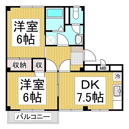 ガーデンタウン北長野A_間取り_0