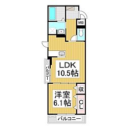 sumikawa 1LDKの間取図画像