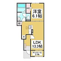 ヤマヨハイツ  ｜ 長野県須坂市大字須坂春木町（賃貸アパート1LDK・1階・50.05㎡） その2