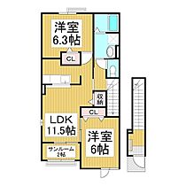 サンハイムB  ｜ 長野県飯山市大字静間（賃貸アパート2LDK・2階・60.95㎡） その2