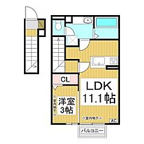 ムルチコーレ　榎  ｜ 長野県須坂市大字塩川塩川町（賃貸アパート1LDK・2階・41.92㎡） その2