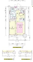 プレサンス大阪福島シエル 12階1LDKの間取り