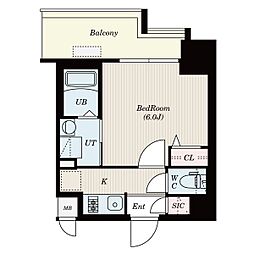 エスリードレジデンス大阪グランノースII 1106 11階1Kの間取り