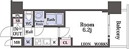 プレサンス庄内ブレイシス 1Kの間取図画像