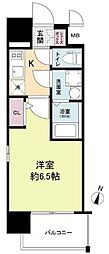エスリードRESIDENCE大阪福島CITYWEST 1Kの間取図画像