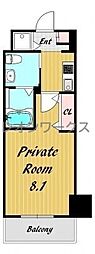 CityLuxNambaSouth 1Kの間取図画像