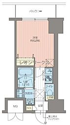 プレジオ都島本通 1Kの間取図画像