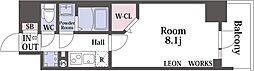 ミラージュパレス大阪ドームプロスパー 1Kの間取図画像