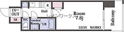 Alivis浪速東SoL TERRACE 1Kの間取図画像