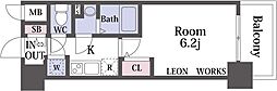 エスリード南堀江レジデンス 1Kの間取図画像