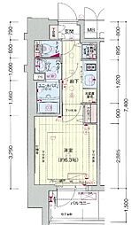プレサンス難波セレクト 1Kの間取図画像