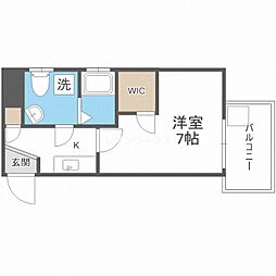 セレニテ日本橋EST 1Kの間取図画像