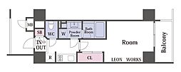 THEMUTUAL江坂 1Kの間取図画像