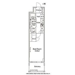 コンフォリア北堀江一丁目 1Kの間取図画像