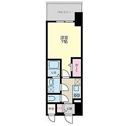 QuintetNAMBA 1Kの間取図画像