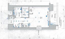 レオンコンフォート難波西 1DKの間取図画像