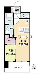 セレニテ難波グランデシュッド 1LDKの間取図画像