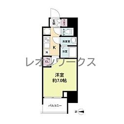 WORVE大阪本町 1Kの間取図画像