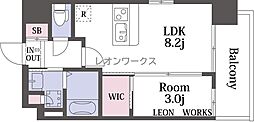 Luxe新大阪VI 1LDKの間取図画像