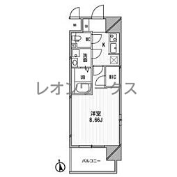 Aden谷町 1Kの間取図画像