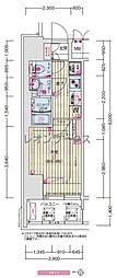 プレサンス桜ノ宮イーサリアル 1Kの間取図画像