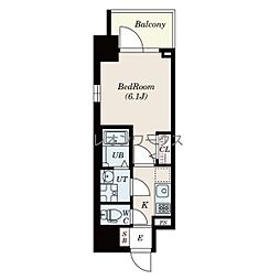 エスリードレジデンス大阪グランノース1 1Kの間取図画像