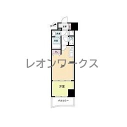セレニテ新大阪弐番館 1DKの間取図画像