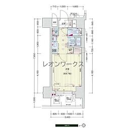 プレサンス立売堀アーバンスタイル 1Kの間取図画像