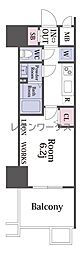 プレサンス天王寺デルニエ 1Kの間取図画像