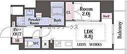 アーバネックス天満橋フロント 1LDKの間取図画像