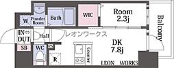 大阪市浪速区浪速東2丁目マンション 1DKの間取図画像