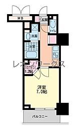 ハビテ靭センターコート 1Kの間取図画像