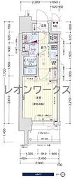 プレサンス天神橋スカイル 1Kの間取図画像