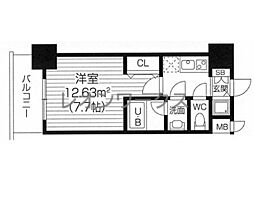 S-RESIDENCEフクシマLuxe 1Kの間取図画像