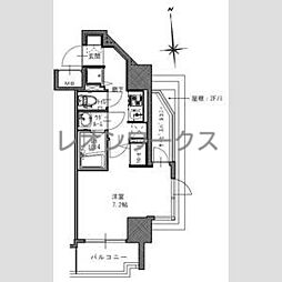 S-RESIDENCE南堀江 1Kの間取図画像