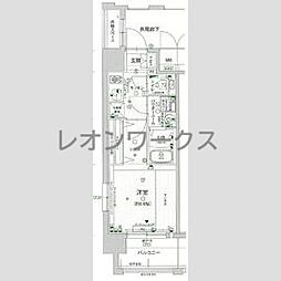 エスリード谷町6丁目 1Kの間取図画像