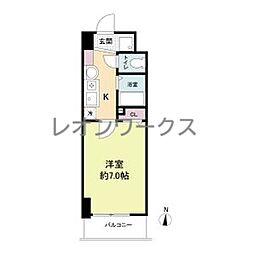 エスリードコート難波ウエスト 1Kの間取図画像