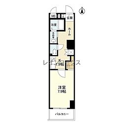イーストヴィラ梅田 1Kの間取図画像