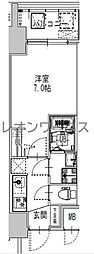S-RESIDENCE難波大国町Tres 1Kの間取図画像