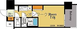 レジュールアッシュウェストレジデンス 1Kの間取図画像