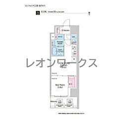 COMFORIA江坂 1LDKの間取図画像