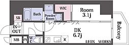 MELDIACREST桜ノ宮Kirsch 1DKの間取図画像